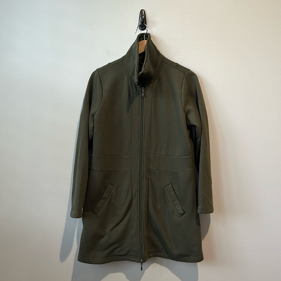 torrid Jackets & Blazers - Women's Torrid Olive Army Green Long Zip Fleece Sweatshirt 00 M/L